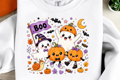 Halloween Ghost Pumpkin PNG Product Image 2