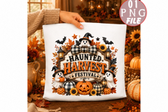 Halloween Ghost Pumpkin Sublimation PNG Product Image 1