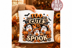 Halloween Ghost Pumpkin Sublimation PNG Product Image 1