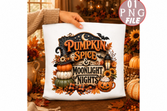 Halloween Ghost Pumpkin Sublimation PNG Product Image 1