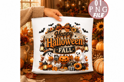 Halloween Ghost Pumpkin Sublimation PNG Product Image 1