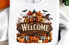 Halloween Ghost Pumpkin Sublimation PNG Product Image 2