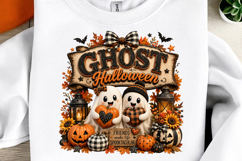 Halloween Ghost Pumpkin Sublimation PNG Product Image 2