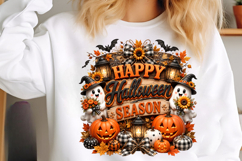 Halloween Ghost Pumpkin Sublimation PNG Product Image 3