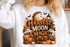 Halloween Ghost Pumpkin Sublimation PNG Product Image 3
