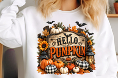 Halloween Ghost Pumpkin Sublimation PNG Product Image 3