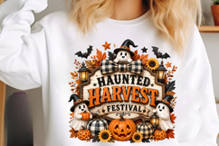 Halloween Ghost Pumpkin Sublimation PNG Product Image 3