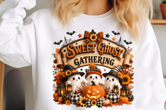 Halloween Ghost Pumpkin Sublimation PNG Product Image 3