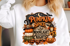 Halloween Ghost Pumpkin Sublimation PNG Product Image 3
