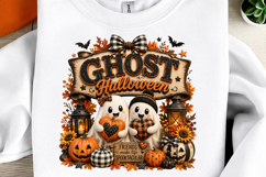 Halloween Ghost Pumpkin Sublimation PNG Product Image 3