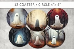 Halloween Ghost Round Coaster Bundle Product Image 1