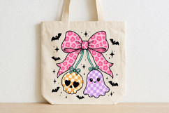 Halloween Ghost &amp; Skull with Bow Png, Spooky Cherry Bow Product Image 4