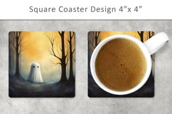 Halloween square coaster, Halloween Magnets Product Image 1