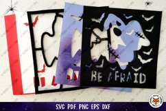 Halloween Ghost Card Confetti Shaker, 3D Halloween Card SVG Product Image 4