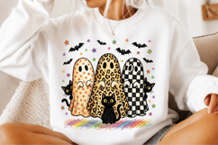 Halloween Ghost Trio PNG, Spooky Season PNG Product Image 1