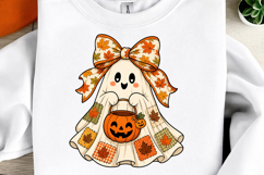 Halloween Ghost with Pumpkin Clipart Product Image 2