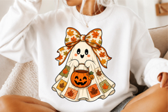 Halloween Ghost with Pumpkin Clipart Product Image 3