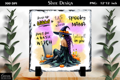 Halloween Quotes|Cute Witch Sayings Slate Design Product Image 1