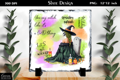 Halloween Quotes|Cute Witch Sayings Slate Design Product Image 1
