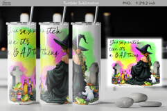 Halloween Quotes|Halloween Witch |Spooky Vibe| Girl Tumbler Product Image 1