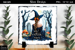 Halloween Quotes|Cute Witch Sayings Slate Design Product Image 1