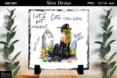 Halloween Quotes|Cute Witch Sayings Slate Design Product Image 1