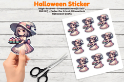 Halloween Sticker, Bonnet Girl Sticker, Halloween Cakes PNG, Cute Halloween Sticker, Halloween PNG, Baking Halloween Sticker, Spooky Sticker Design, Retro Halloween Sticker, Printable Halloween Stickers, Cricut Halloween Design