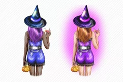 Witch Girl Clipart Halloween Clipart Clipart Masquerade PNG Product Image 2