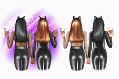 Best Friends Clipart Girl Clipart Halloween Masquerade Product Image 2