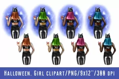 Halloween Clipart Catwoman Clipart Masquerade Girl Clipart Product Image 1