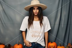 Halloween T-Shirt Mockup Women, White T-Shirt Mockup, d21 Product Image 2