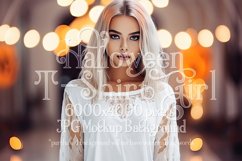 Halloween T-Shirt Mockup Women, White T-Shirt Mockup, d22 Product Image 1