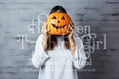 Halloween T-Shirt Mockup Women, White T-Shirt Mockup, d26 Product Image 1