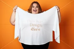 Halloween T-Shirt Mockup Women, White T-Shirt Mockup, d29 Product Image 2