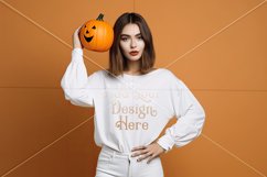 Halloween T-Shirt Mockup Women, White T-Shirt Mockup, d30 Product Image 2