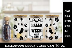 Halloween Libbey Glass Can SVG. Witch Glass Can Wrap SVG. Product Image 1