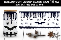 Halloween Libbey Glass Can SVG. Glass Can Wrap SVG. Product Image 1