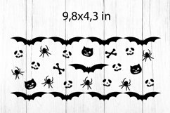 Halloween Libbey Glass Can SVG. Pumpkin Glass Can Wrap SVG. Product Image 2