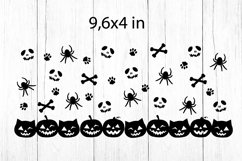 Halloween Libbey Glass Can SVG. Pumpkin Glass Can Wrap SVG. Product Image 2