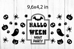 Halloween Libbey Glass Can SVG. Witch Glass Can Wrap SVG. Product Image 2