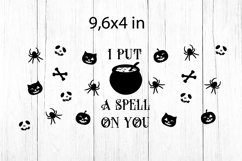 Halloween Libbey Glass Can SVG. Halloween Glass Can Wrap SVG Product Image 2