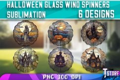 Halloween Glass Wind Spinners Sublimation Bundle|Halloween 1 Product Image 1