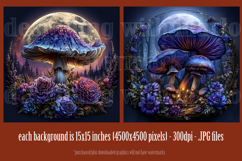 Halloween Backgrounds, Halloween Glowing Mushrooms, s2 Product Image 3