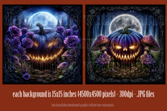 Halloween Backgrounds, Halloween Glowing Jack o Lanterns, s2 Product Image 2
