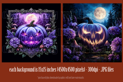 Halloween Backgrounds, Halloween Glowing Jack o Lanterns, s2 Product Image 3