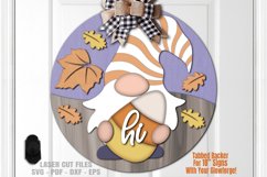 Halloween Door Sign svg, Gnome SVG, Laser Cut Files, Welcome Sign SVG, fall svg, glowforge files, cricut files