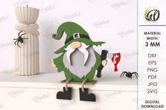 Halloween Gnome Laser Cut. Halloween Decor SVG Product Image 1