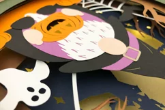 Halloween Gnome 3D Shadow Box SVG Layered Paper Cut Template Product Image 8