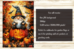 Halloween Gnome Garden Flag, Cauldron, Jack o Lantern, d6 Product Image 2