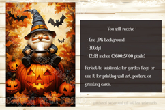 Halloween Gnome Garden Flag, Cauldron, Jack o Lantern, d7 Product Image 2